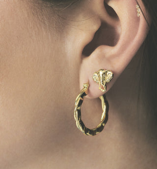 Large Twisted Hoop Earrings