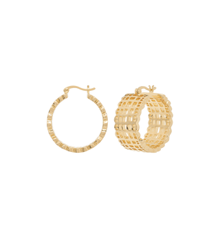 French Lace Hoop Earrings