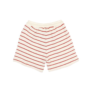 TERRY STRIPES SHORTS  ARGILE