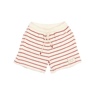 TERRY STRIPES SHORTS  ARGILE