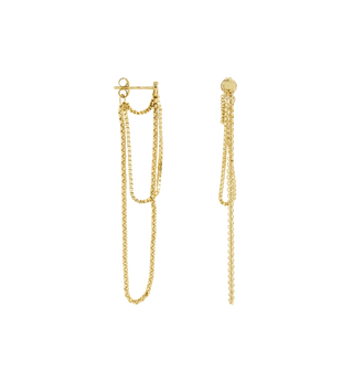 Single Triple Chain Stud Earring