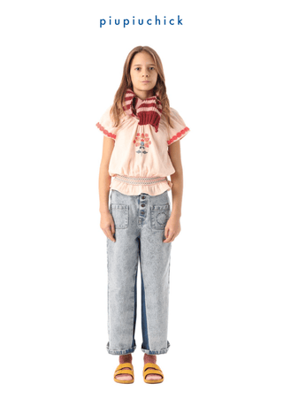 Flare trousers Washed denim