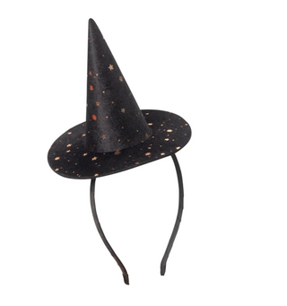 Raven starry velvet mini witch hat