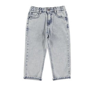 Unisex denim trousers | Washed light blue denim