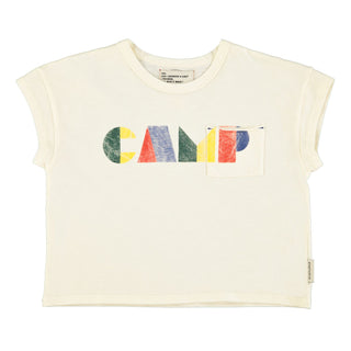 t'shirt-ecru multicolor   camp