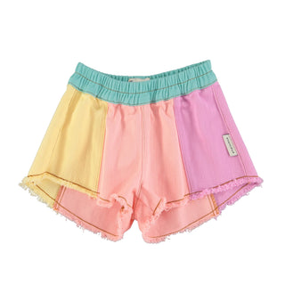 shorts w/ fringes-multicolor pastels