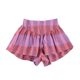 shorts-lavender checkered