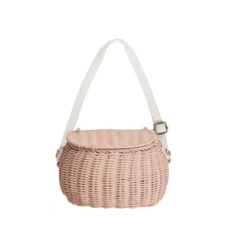 MINI CHARI RATTAN BAG-ROSE